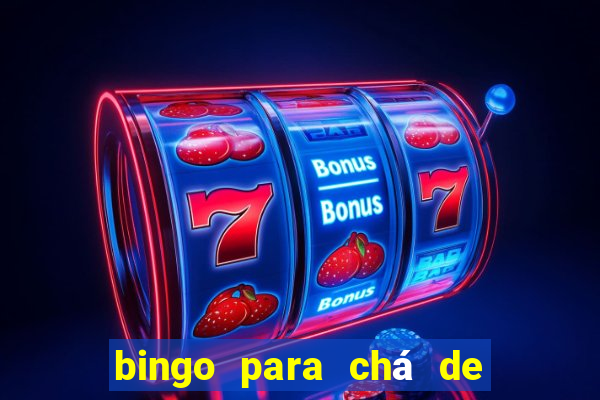 bingo para chá de bebê para imprimir grátis